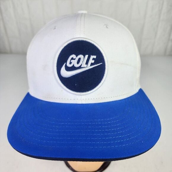 Nike Golf Hat Cap White Blue Snapback Hats - Picture 8 of 10